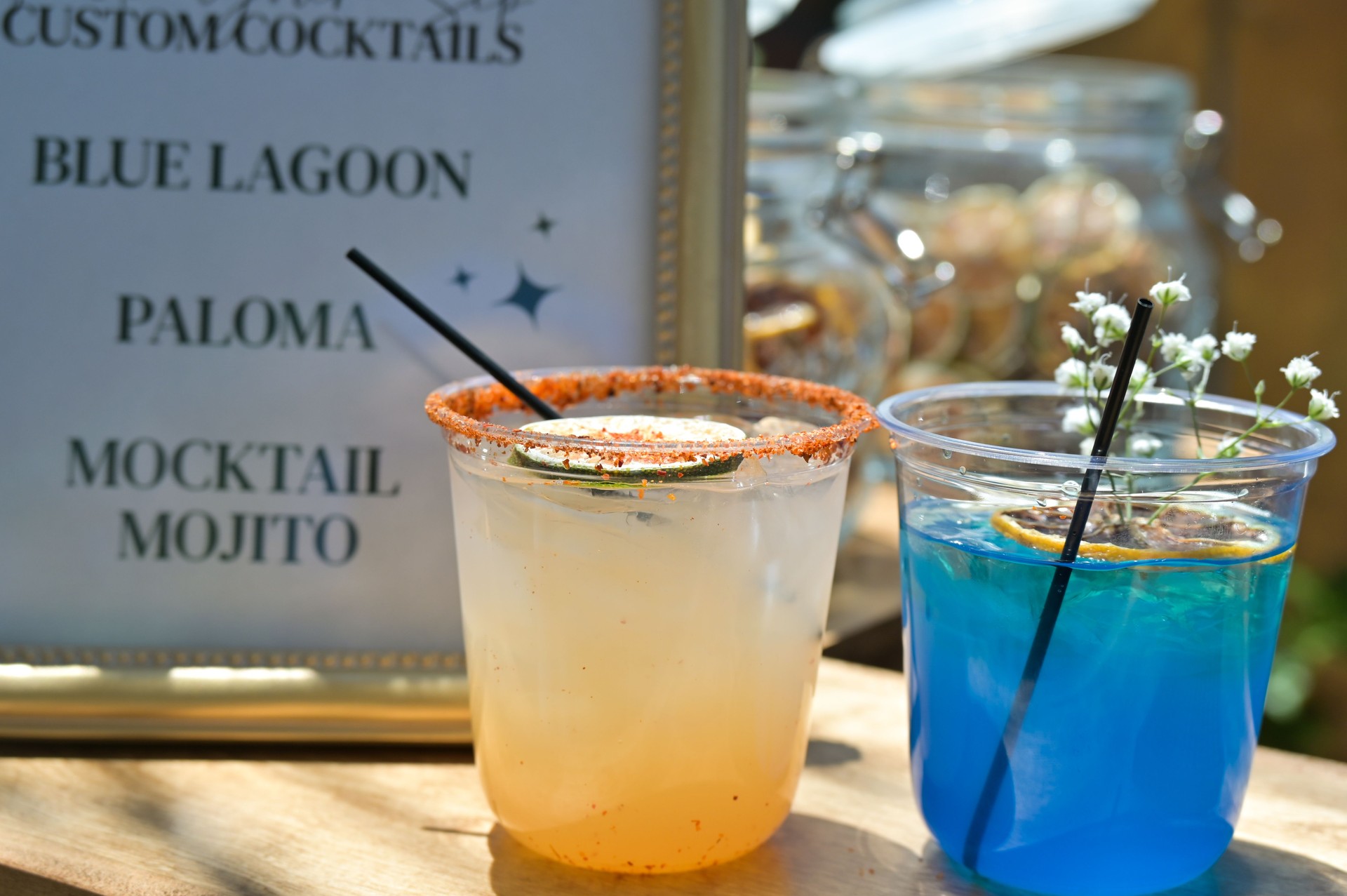 Nice display of bar accessories